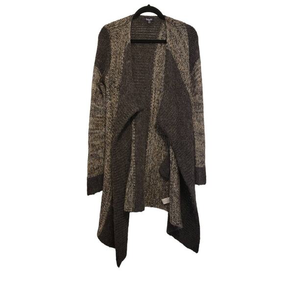 Splendid Gray Cardigan Mohair Alpaca Blend Colorblock Sweater Small - Picture 1 of 12